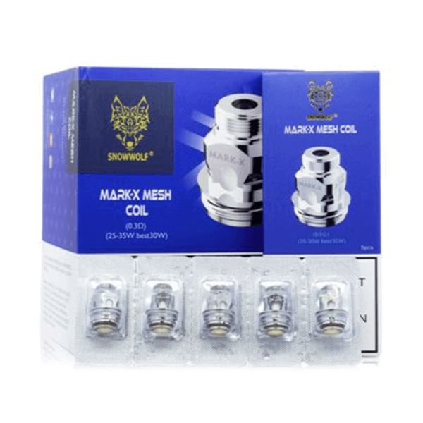 SnowWolf Mark Tank Coils (5-Pack) 0.3ohm with packaging