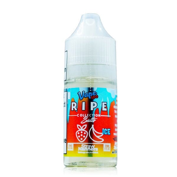 Straw Nanners On ICE by Vape 100 Ripe Collection Salts 30ml bottle