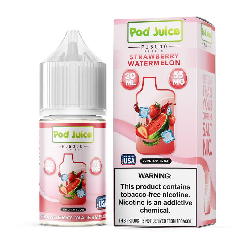 Strawberry Watermelon by Pod Juice TFN PJ5000 Salt Series E-Liquid 30mL with packaging