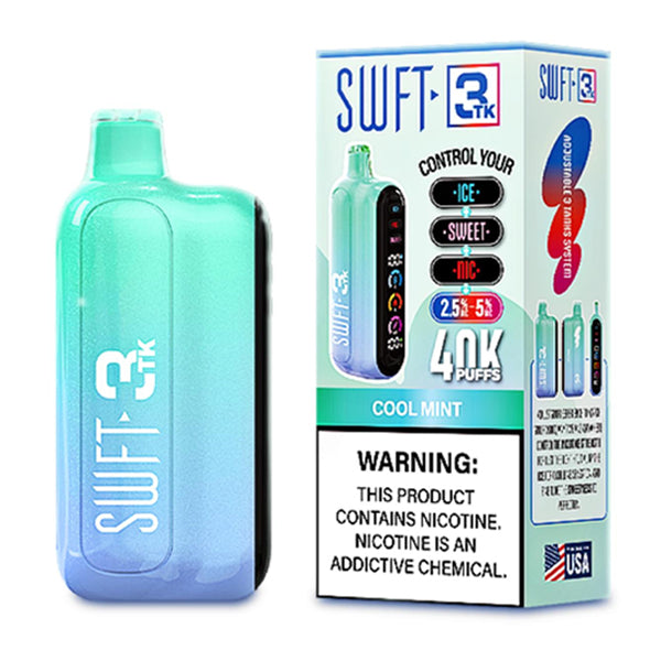 SWFT 3TK Nic + Sweet + Ice Control Disposable with packaging cool mint