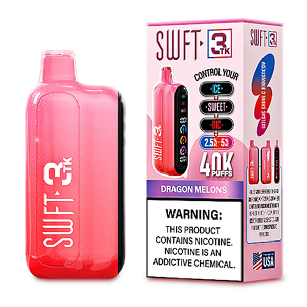 SWFT 3TK Nic + Sweet + Ice Control Disposable with packaging dragon melons