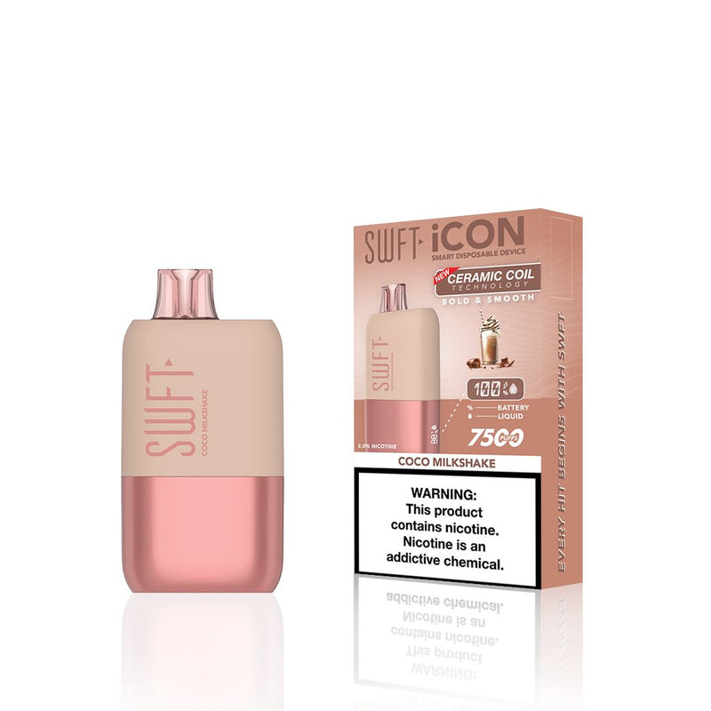SWFT Icon Disposable | 7500 Puffs | 17mL | 5% - Coco Milkshake with packaging