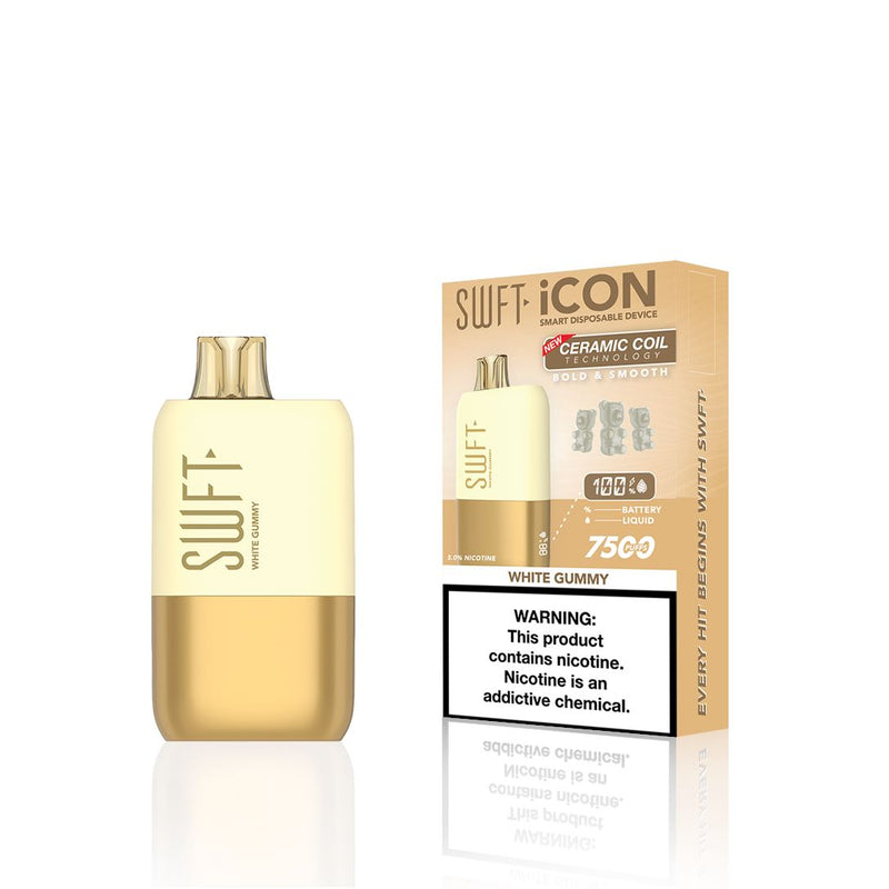 SWFT Icon Disposable | 7500 Puffs | 17mL | 5% - White Gummy with packaging