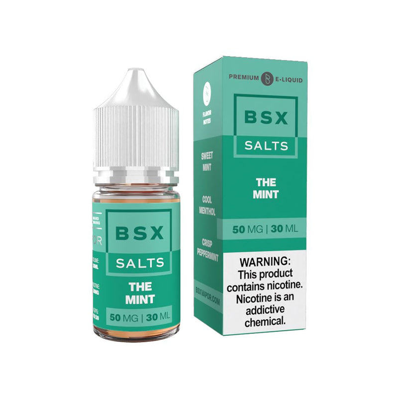 The Mint | Glas BSX Salts | 30mL 50mg bottle with packaging