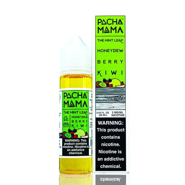 The Mint Leaf Honeydew Berry Kiwi by Pachamama EJuice TFN 60ml with packaging