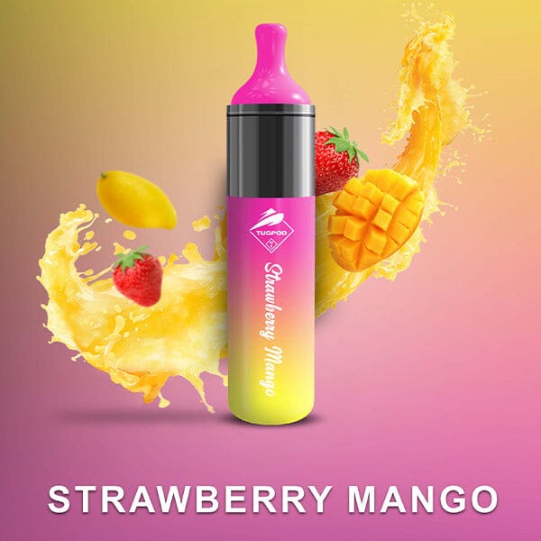 Tugpod EVO Disposable 4500 Puffs 10mL 50mg strawberry mango with background