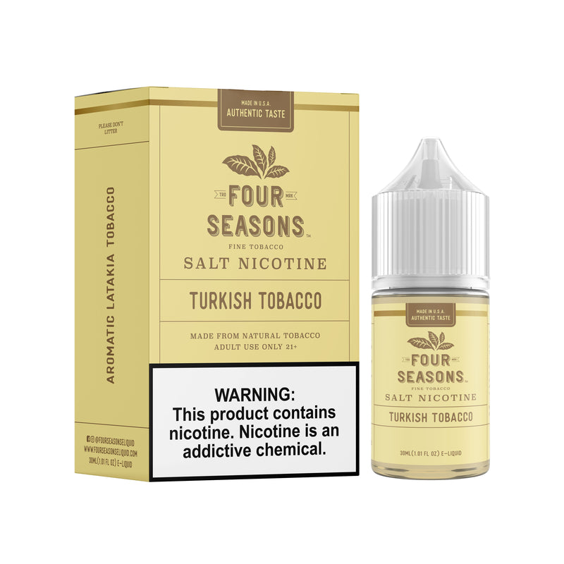 Turkish Tobacco by Four Seasons Salt 30ML with packaging