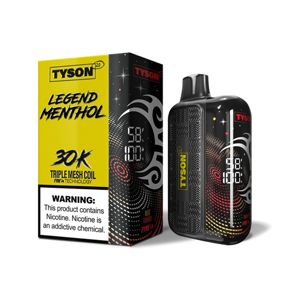 Tyson 2.0 Legend Disposable menthol gold with packaging