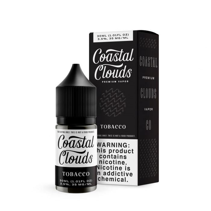 Vanilla Tobacco by Coastal Clouds Salt Series E-Liquid 30mL (Salt Nic) with packaging