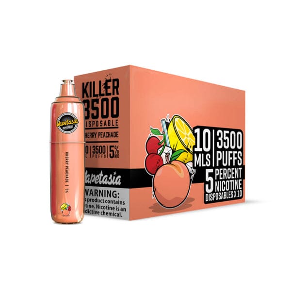  Vapetasia – Killer Fruits Disposable | 3500 Puffs | 10mL - Cherry Peachade with packaging