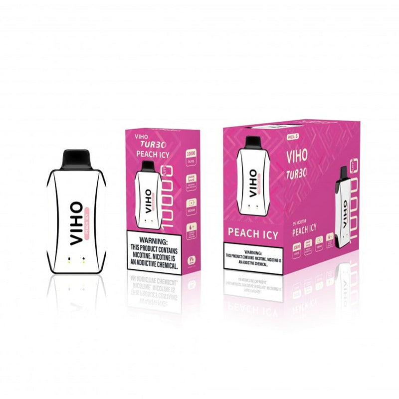 Viho Turbo Disposable - peach icy with packaging