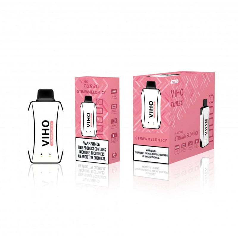 Viho Turbo Disposable - strawmelon icy with packaging