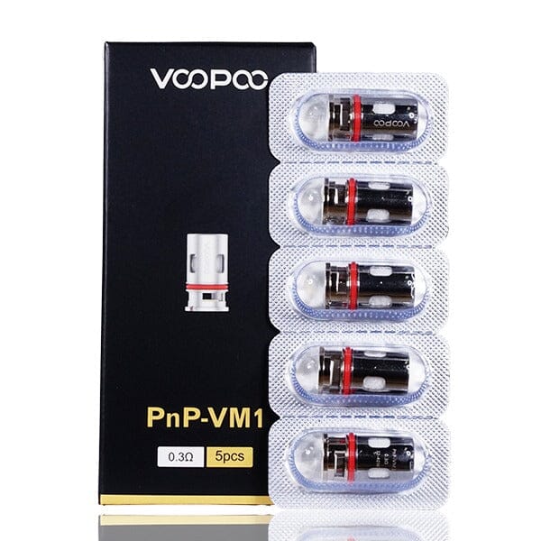 VooPoo PnP Coils (5-Pack) PnP-VM1 0.3 ohm with packaging