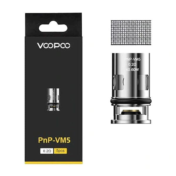 VooPoo PnP Coils (5-Pack) PnP-VM5 0.2ohm with packaging