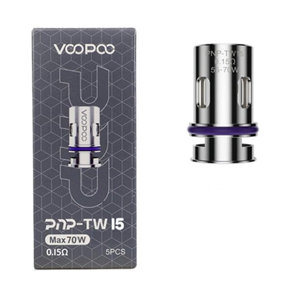 VooPoo PnP Coils (5-Pack) PnP-TW15 0.15ohm with packaging