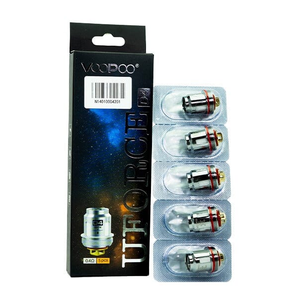VooPoo UFORCE Replacement Coils (Pack of 5) D4 with packaging