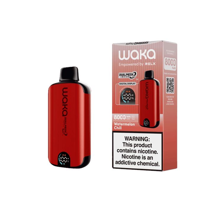 WAKA SoPro DM8000 17mL 8000 Puff Disposable - Watermelon Chill with packaging