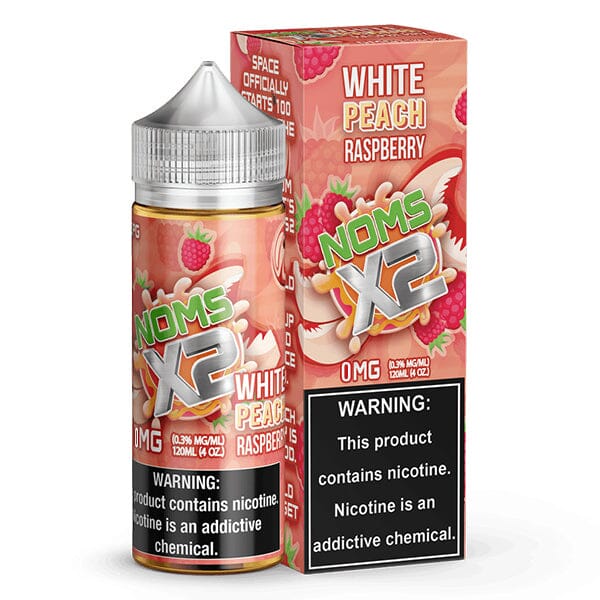 White Peach Raspberry by NOMS X2 120ml with packaging