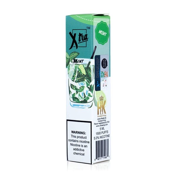 XTRA | Disposable 1500 Puffs (Individual) mint packaging