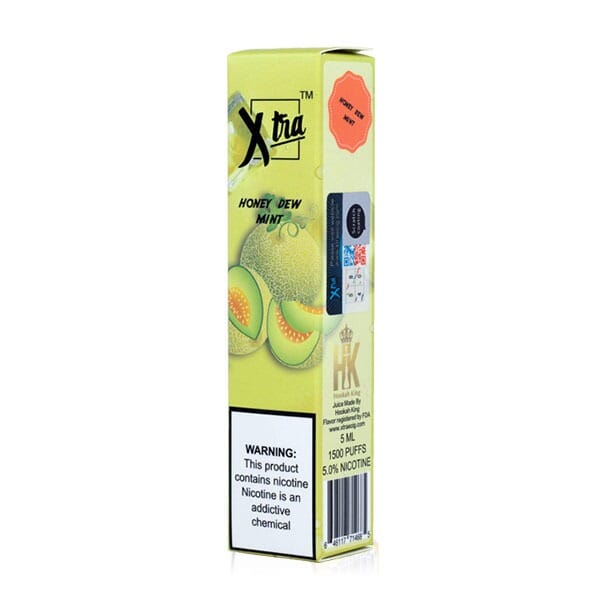 XTRA | Disposable 1500 Puffs (Individual) honeydew mint packaging