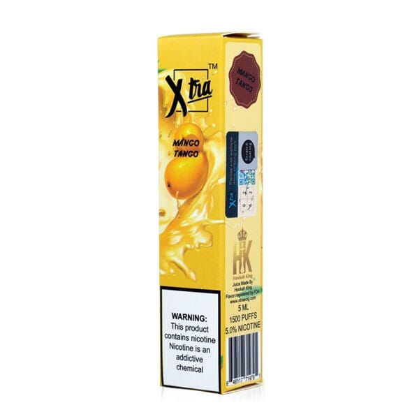 XTRA | Disposable 1500 Puffs (Individual) mango tango packaging
