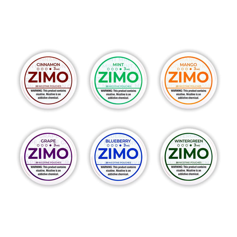 Zimo Nicotine Pouches (20ct Can)(5-Can Pack) Group Photo