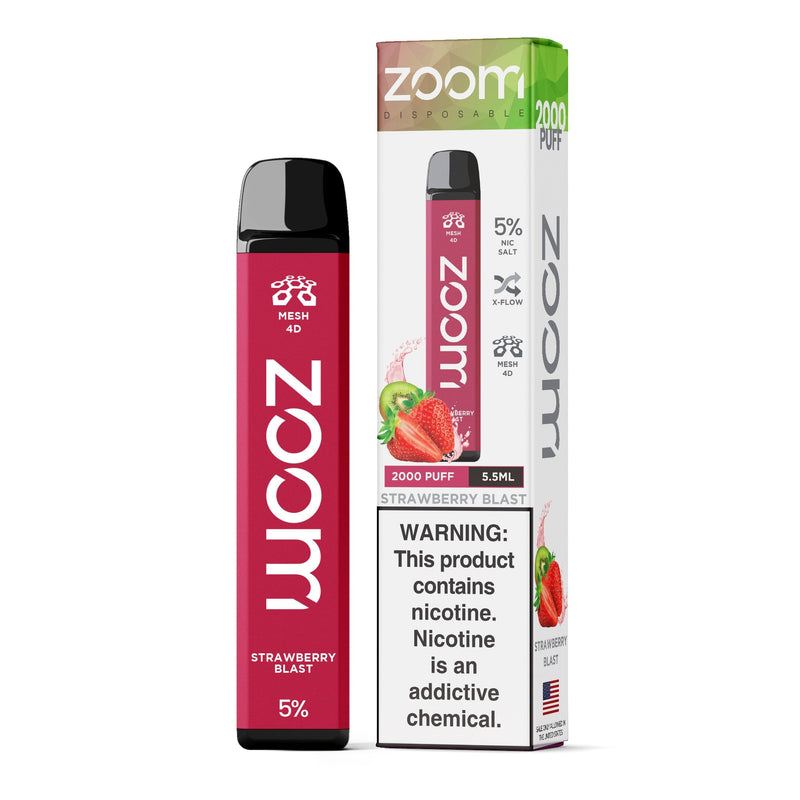 Zoom Disposable | 2000 Puffs | 5.5mL Strawberry Blast