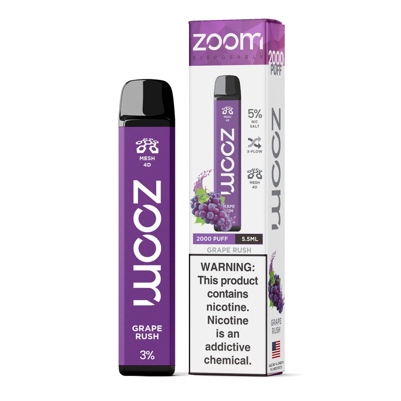 Zoom Disposable | 2000 Puffs | 5.5mL Grape Rush