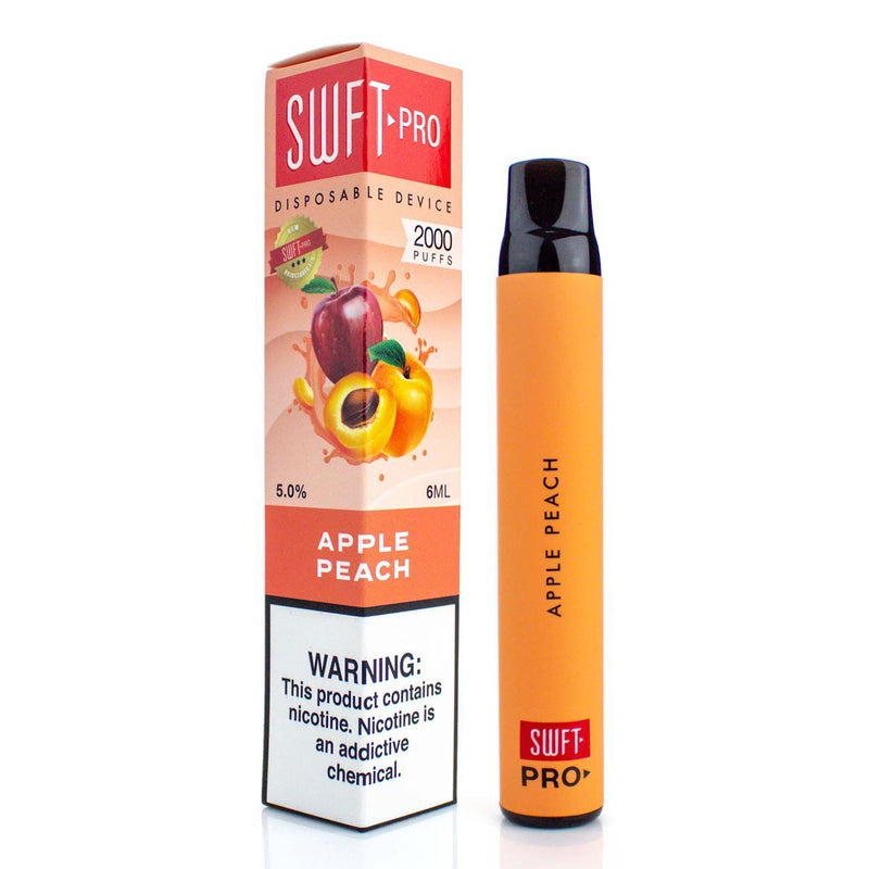 SWFT Pro Disposable Vape Device - 2000 Puffs apple peach with packaging