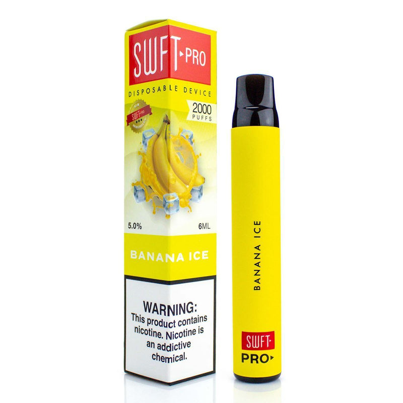 SWFT Pro Disposable Vape Device - 2000 Puffs banana ice with packaging