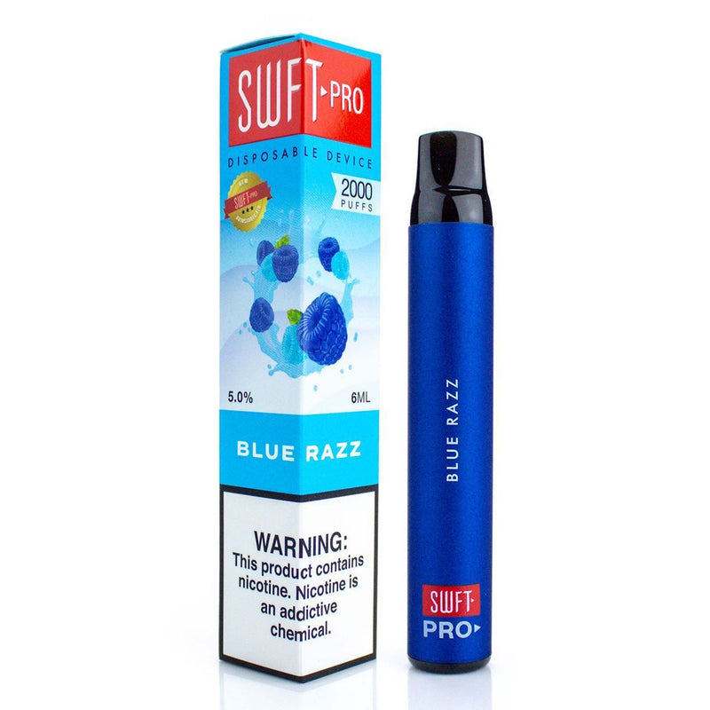 SWFT Pro Disposable Vape Device - 2000 Puffs blue razz with packaging
