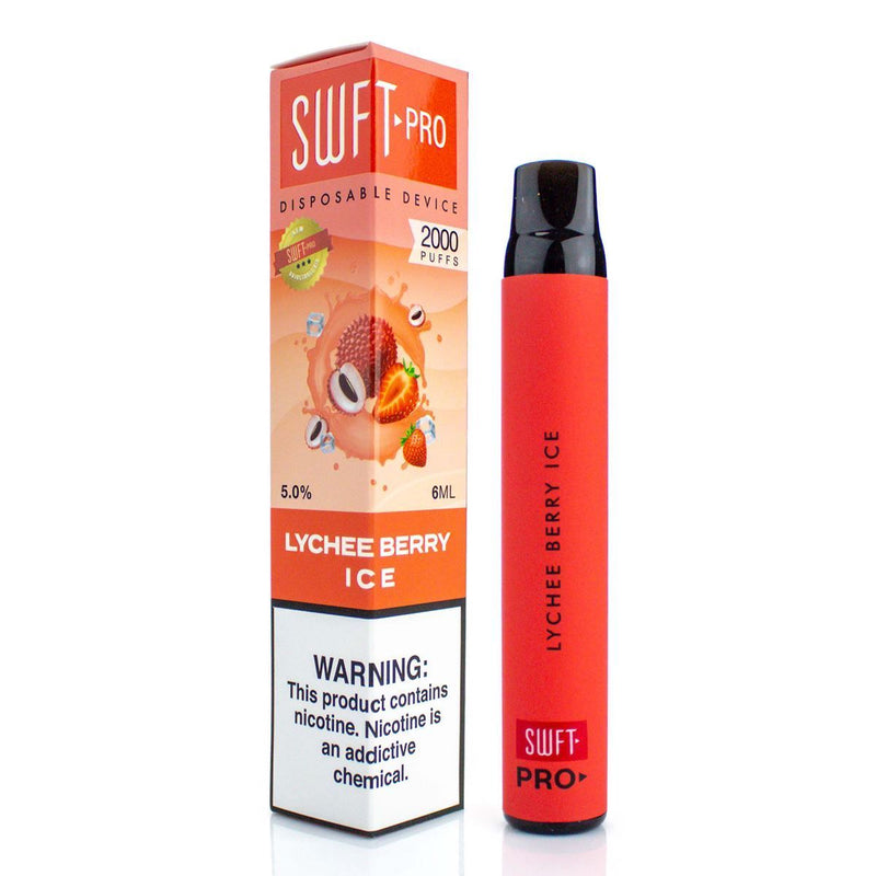 SWFT Pro Disposable Vape Device - 2000 Puffs lychee berry ice with packaging