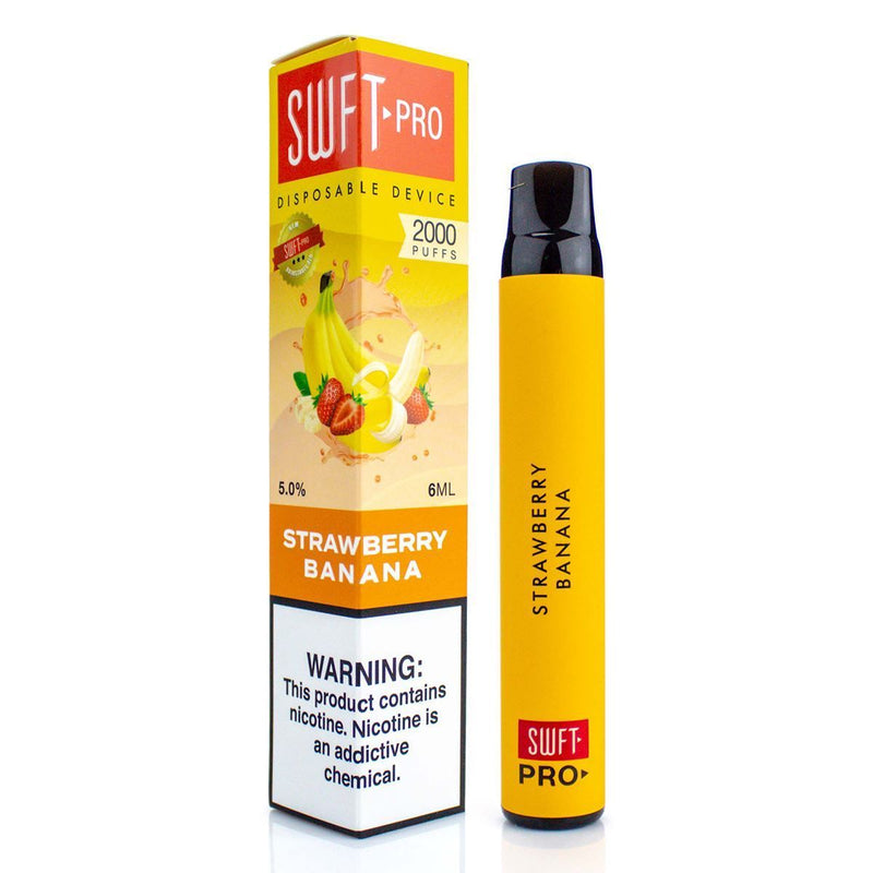 SWFT Pro Disposable Vape Device - 2000 Puffs strawberry banana with packaging