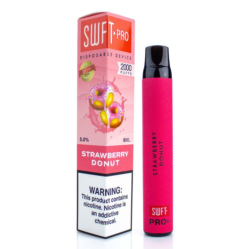 SWFT Pro Disposable Vape Device - 2000 Puffs strawberry donut with packaging