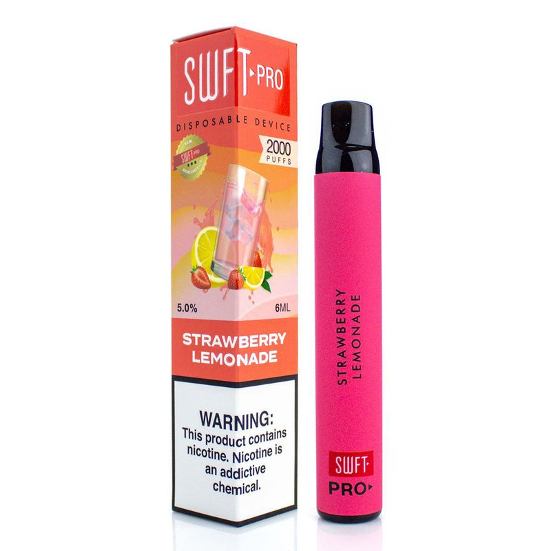 SWFT Pro Disposable Vape Device - 2000 Puffs strawberry lemonade with packaging