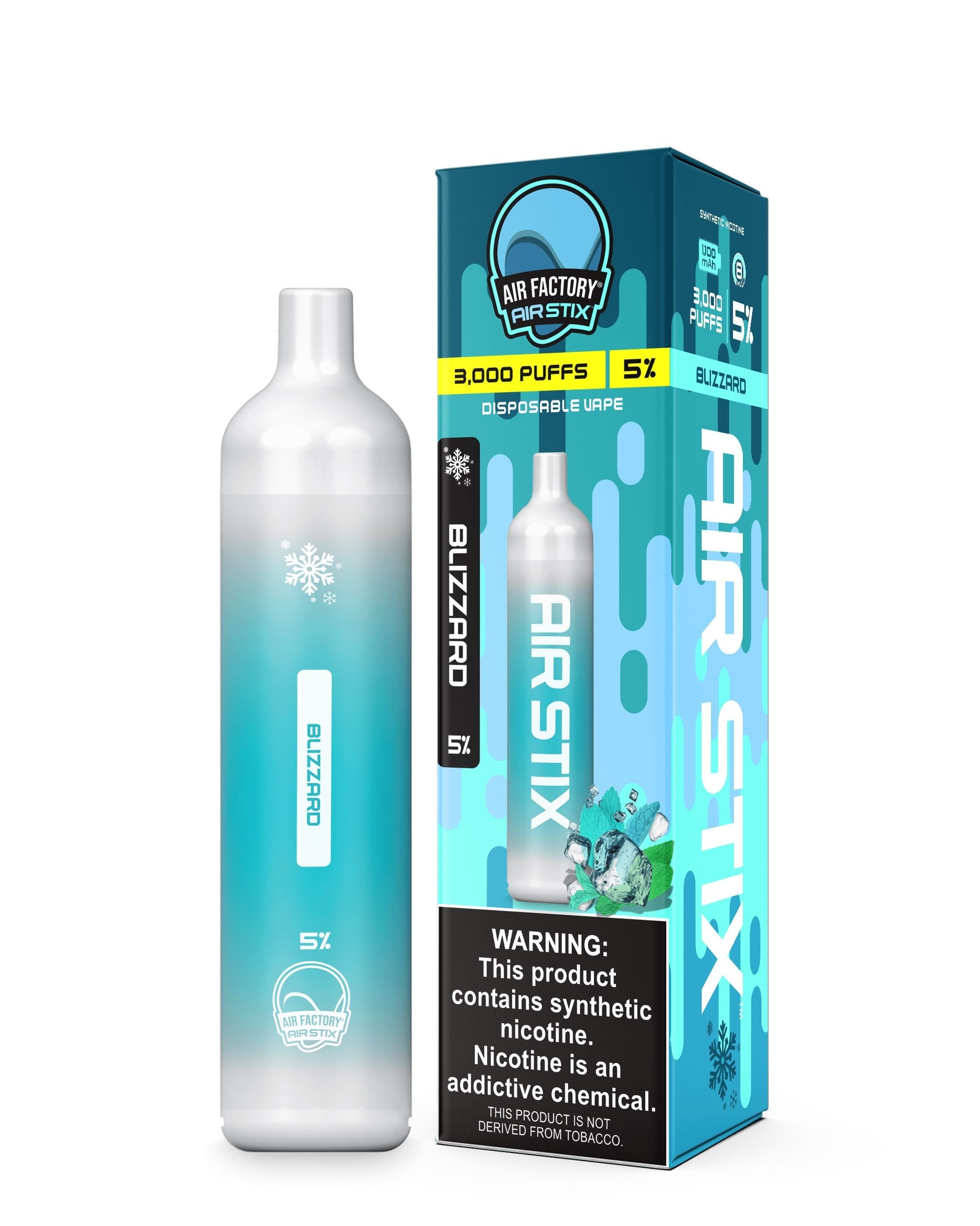 Air Factory Air Stix Disposable 3000 Puffs 8mL blizzard with packaging