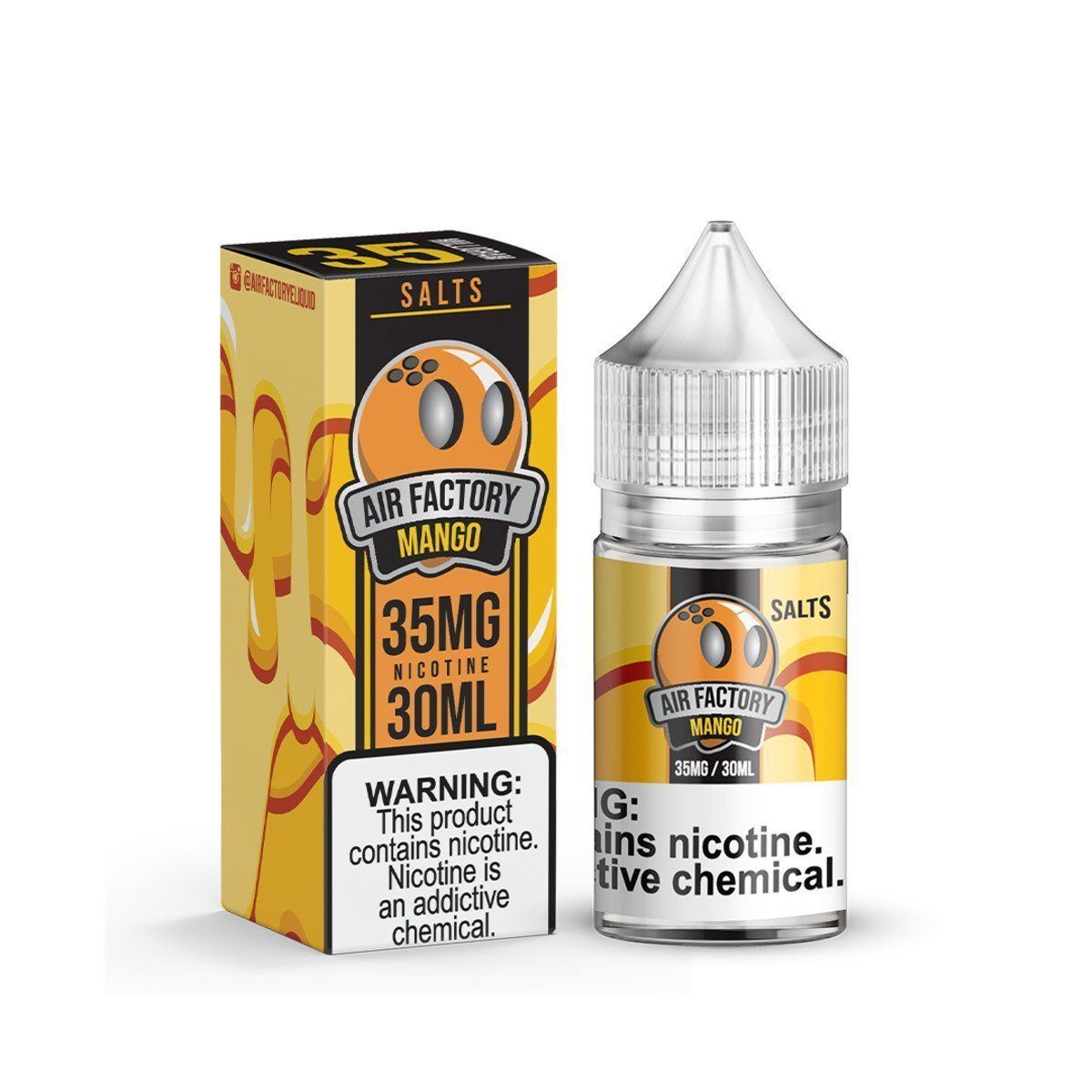 AIR FACTORY SALTS | Mango 30ML eLiquid with packaging