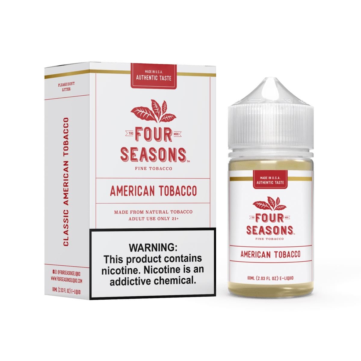 American Tobacco by Four Seasons 60mL with Packaging