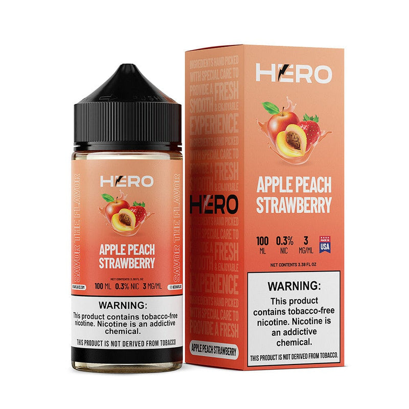 Apple Peach Strawberry by Hero E-Liquid 100mL (Freebase)