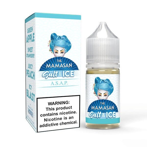 A.S.A.P. Ice (Apple Peach Strawberry Ice) by The Mamasan Salt 30ML with packaging