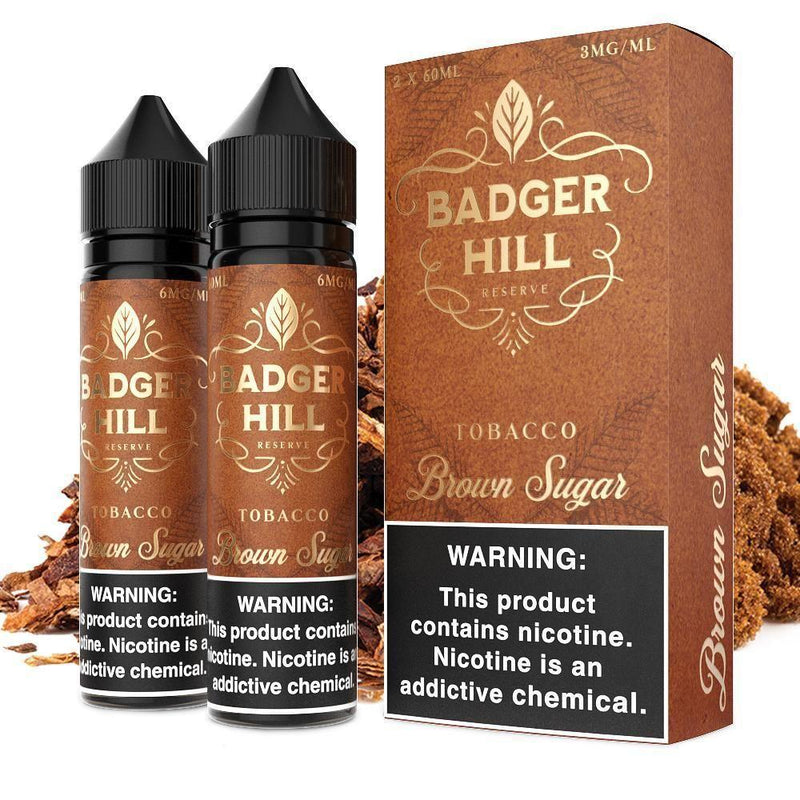 Brown Sugar by BADGER HILL RESERVE 120ml with packaging
