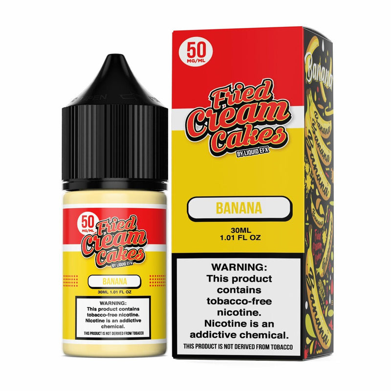 Banana Fried Cream Cakes SALTS by Liquid EFX 30ml with packaging