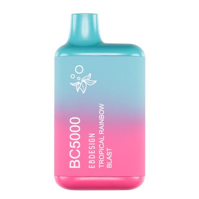 BC5000 (Non Branded EBDESIGN / Branded EBCREATE) Disposable | 5000 Puffs | 9.5mL | 0% tropical rainbow blast