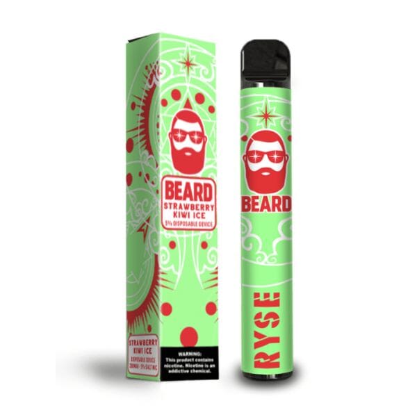 BEARD RYSE 5% Disposable 1000 PUFF (Individual) strawberry kiwi ice with packaging