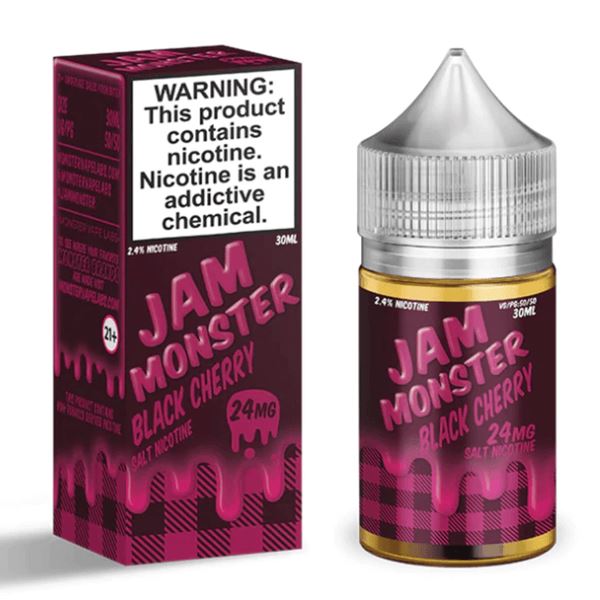Black Cherry By Jam Monster Salts E-Liquid with Packaging