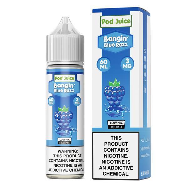 Blue Raspberry by POD JUICE 60ML with packaging