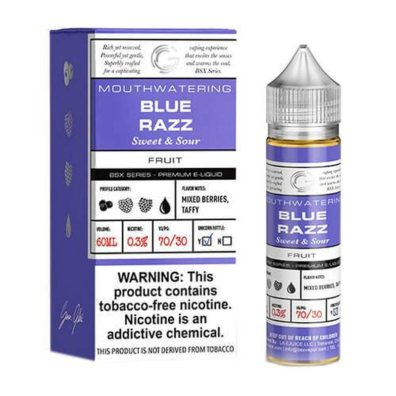 Blue Razz by Glas BSX TFN 60ml with packaging