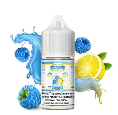 Blue Razz Lemonade by Pod Juice Salt 30ml Bottle with background