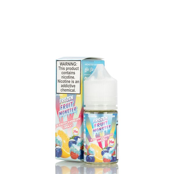 Blueberry Raspberry Lemon Ice By Frozen Fruit Monster Salts E-Liquid with packaging