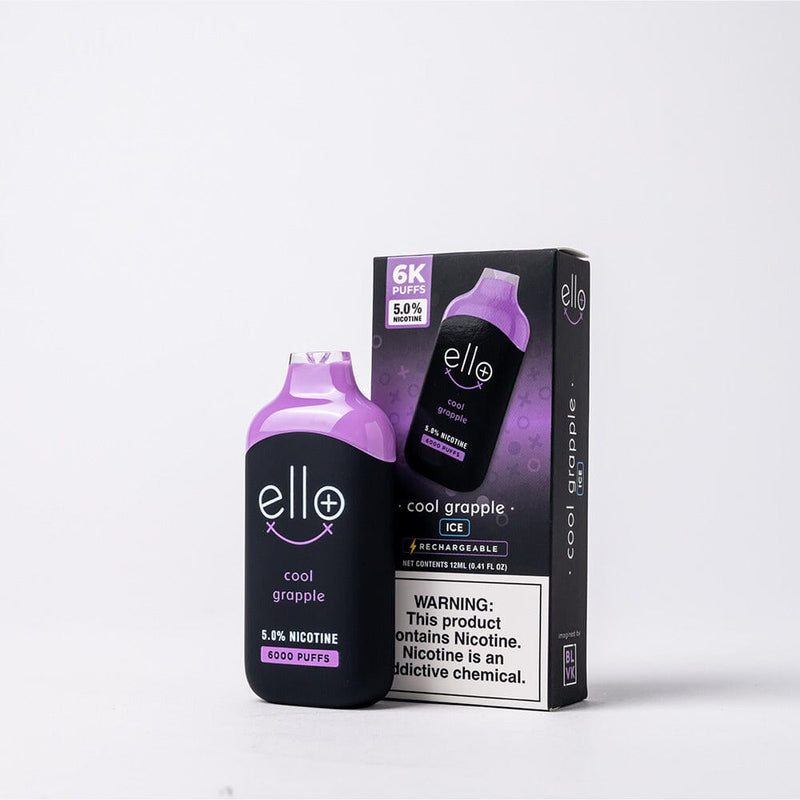 BLVK Disposable – Ello Plus 6000 Puffs (12mL) 50mg Cool Grapple Ice